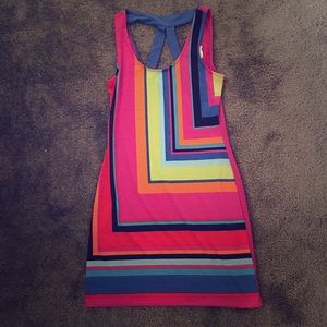 Retro 70s colorful dress. Size M